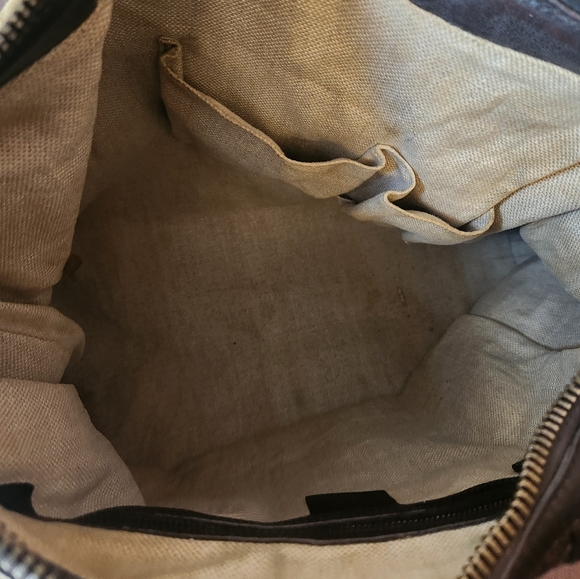 Gucci Beige Canvas Brown Leather Crocodile Secret Hobo - Picture 4 of 14